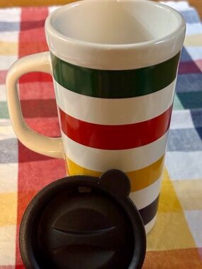 Hudson Bay Company "Multistripe Ceramic Mug" Like new~ only displayed; unused.